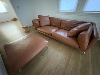 Leather Sofa (ottoman free)