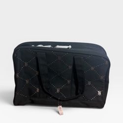 Victoria’s Secret CYBER MONDAY BLING DUFFLE BAG CANVAS TOTE NEW MSRP $59.95