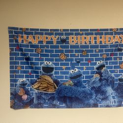 Must See ! Large Cookie Monster Banner
