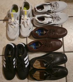 5 NEW pairs of shoes, Adidas, Puma, Dockers, Reebok