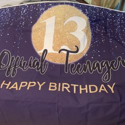 Officially Teenager  Backdrop 
