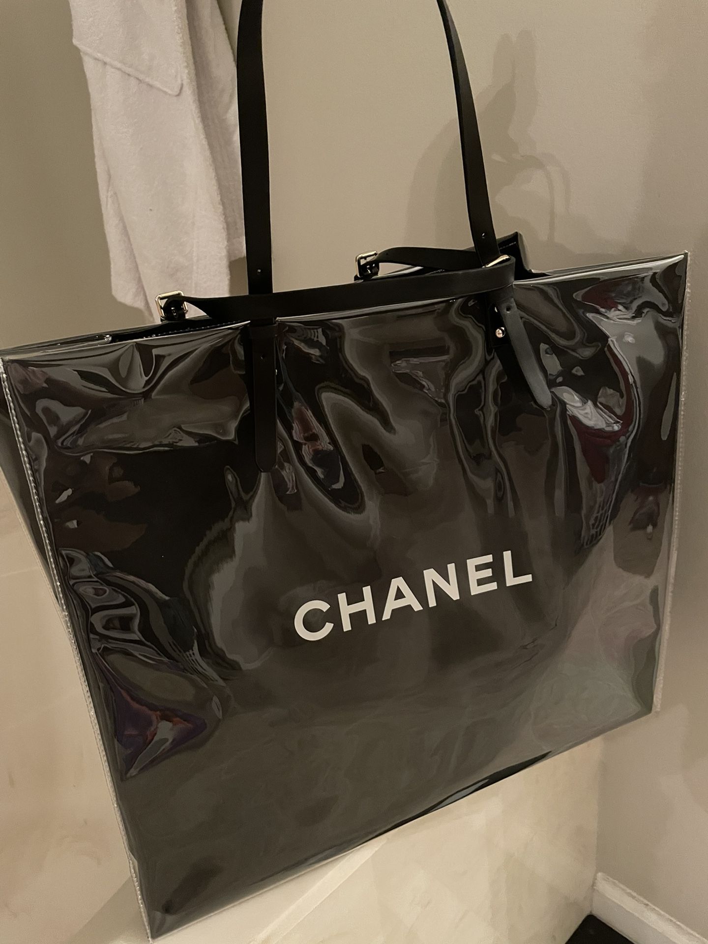 Must have xl Chanel tote bag  Authentic gift bag turned into a tote bag