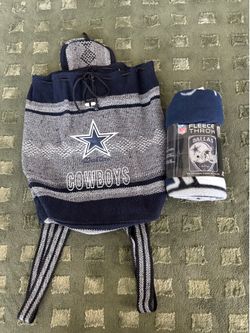 Dallas Cowboys Backpack + NFL Fleece Blanket Set