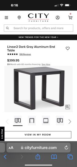Linear Grey Table From Funiture City