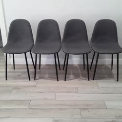 4 Chairs Dark Gray