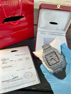 Cartier Moissanite Watch