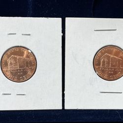 2009 P&D Brilliant Uncirculated Lincoln Anniversary Log Cabin Pennies 