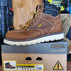 KEEN Utility Men's Cincinnati 6" Waterproof Soft Toe Wedge Work Boots