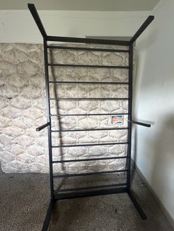Black Metal Bed Frame and twin mattress