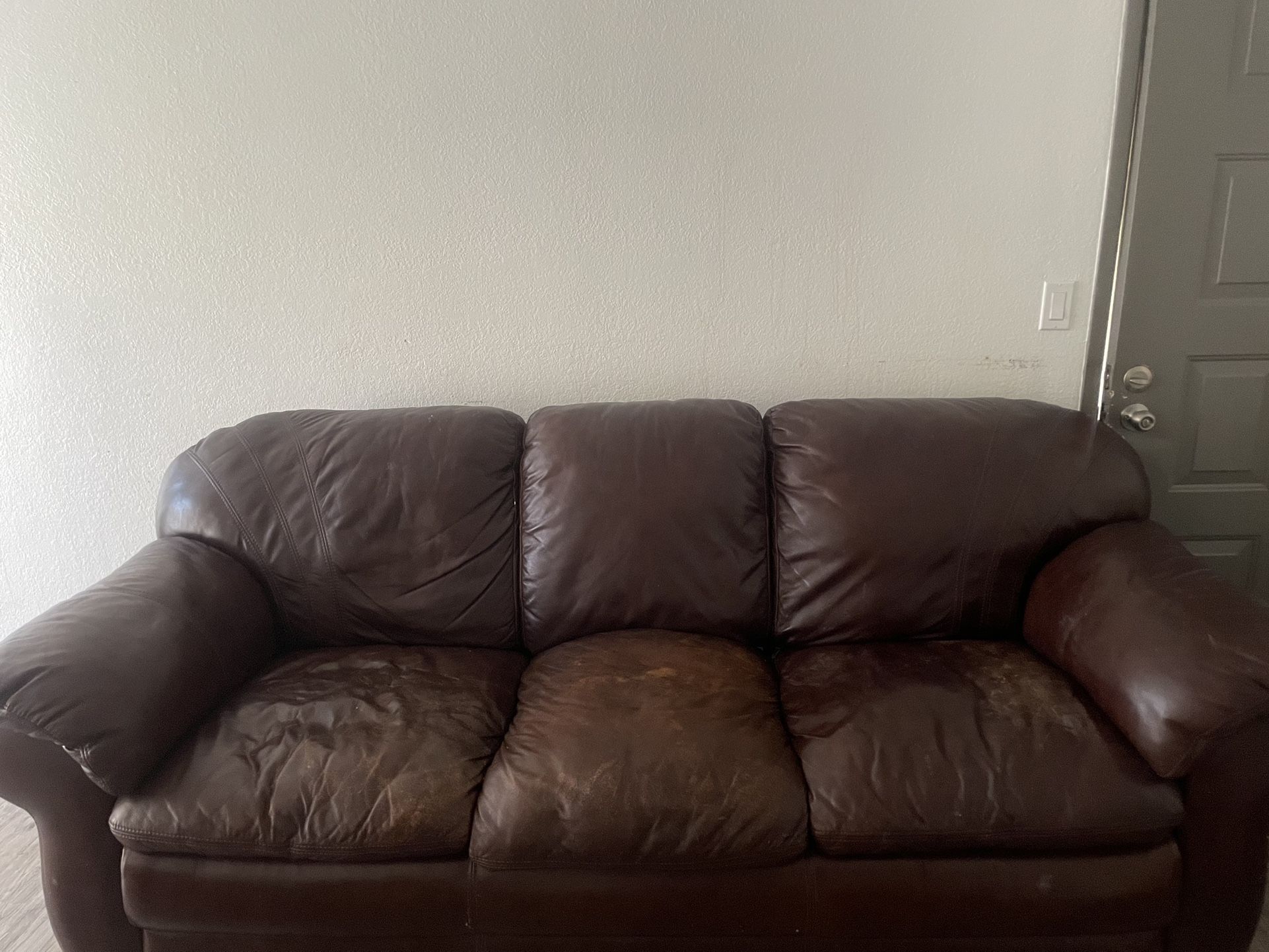 Brown Leather Couch