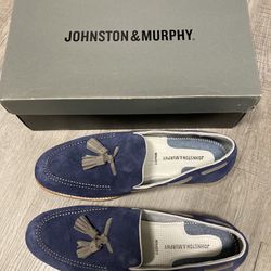 Johnston And Murphy Men’s Size 11.5 Blue Suede Shoes