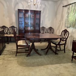 Antique Mahogany Dining table And 6 Chairs