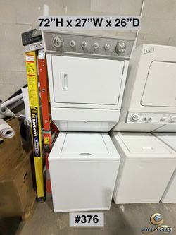 Whirlpool combo 27”W stackable , washer and dryer, top load electric (#376)