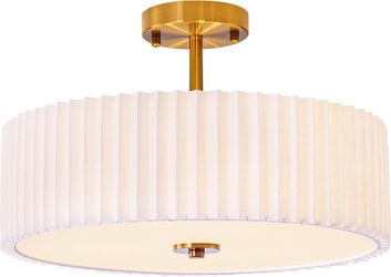 Bargeni 16.5 Inch Semi Flush Mount Ceiling Light Fixture