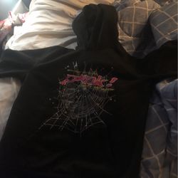 sp5der hoodie pink 