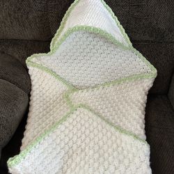Crocheted Baby Hooded Blanket