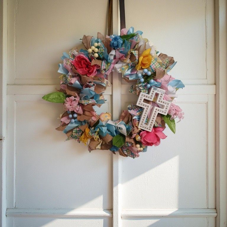 Floral Wreath With Cross