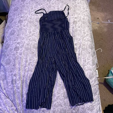Navy Blue And White Striped Old Navy Romper