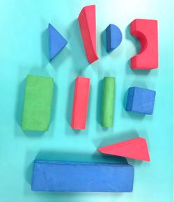 Foam 3D Shapes large, classroom, teacher, school, Learning, Math, color