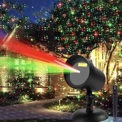 Christmas, Xmas Projector Lights, Outdoor, Waterproof, Static Star, Auto On-Off, Without Remote, Show Static Light, for House Holiday Party New Year