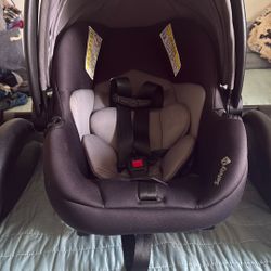 Safety 1st baby carrier in black and gray—3 pieces in total—all for $50.