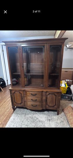 Vintage 1960s China Cabinet Hutch