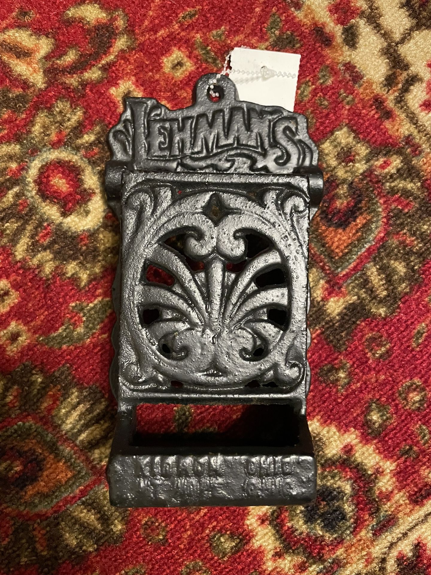 Lehmans Cast Iron Match Box Wall Rack
