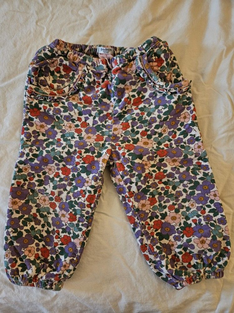 Baby Boden Liberty Print Floral Corduroy Pants 