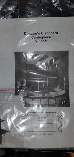 Directors Clapboard Centerpiece