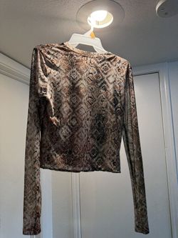 Cute Crop Top See-Through, Long Sleeve 