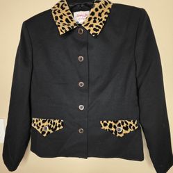 Henry Lee Women's Vintage Black Button-Up Jacket Size 8P