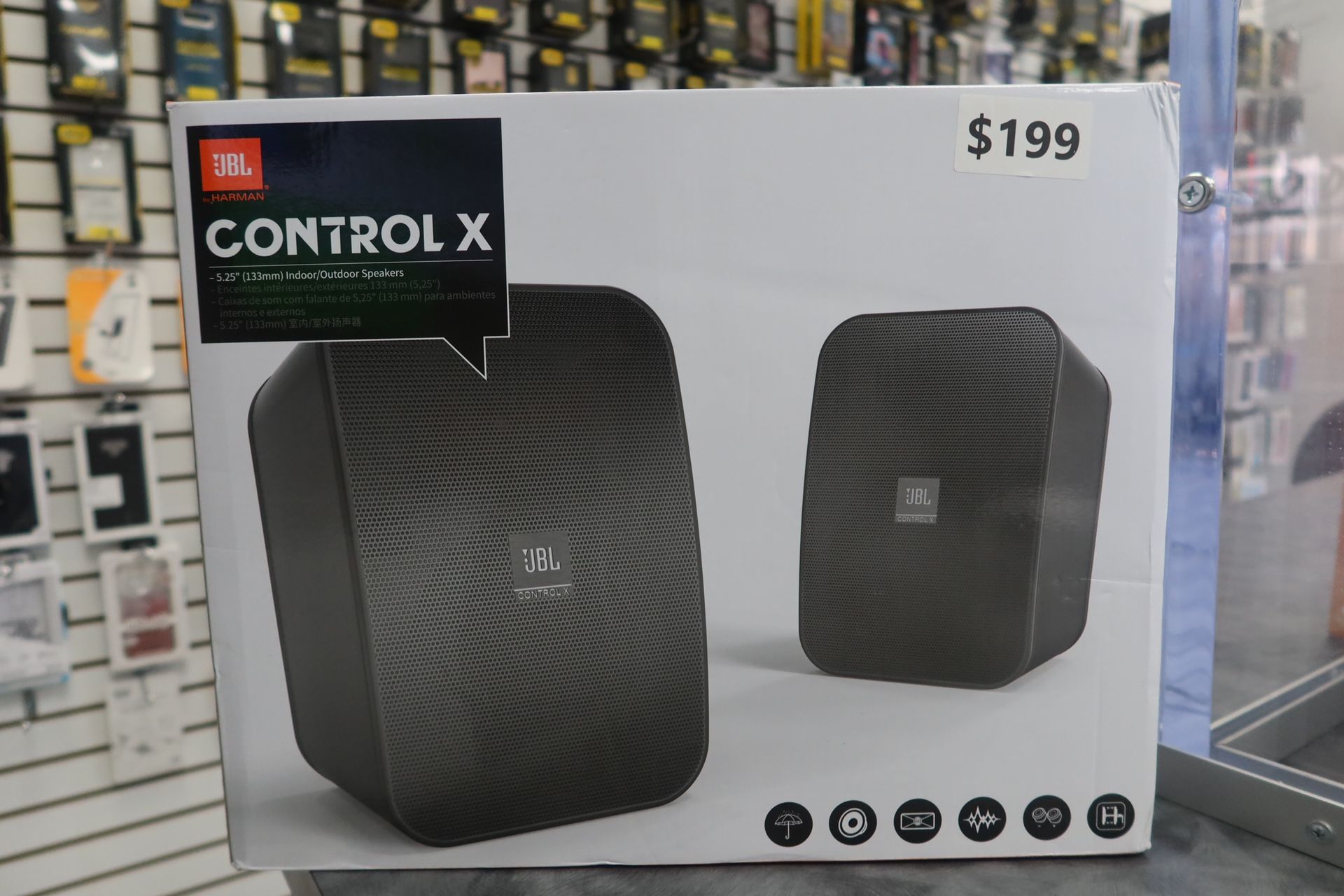 JBL Control X 200W 2-Way Speaker System Pair - Black