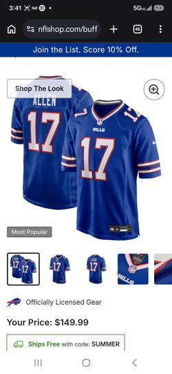 Josh Allen jersey $35