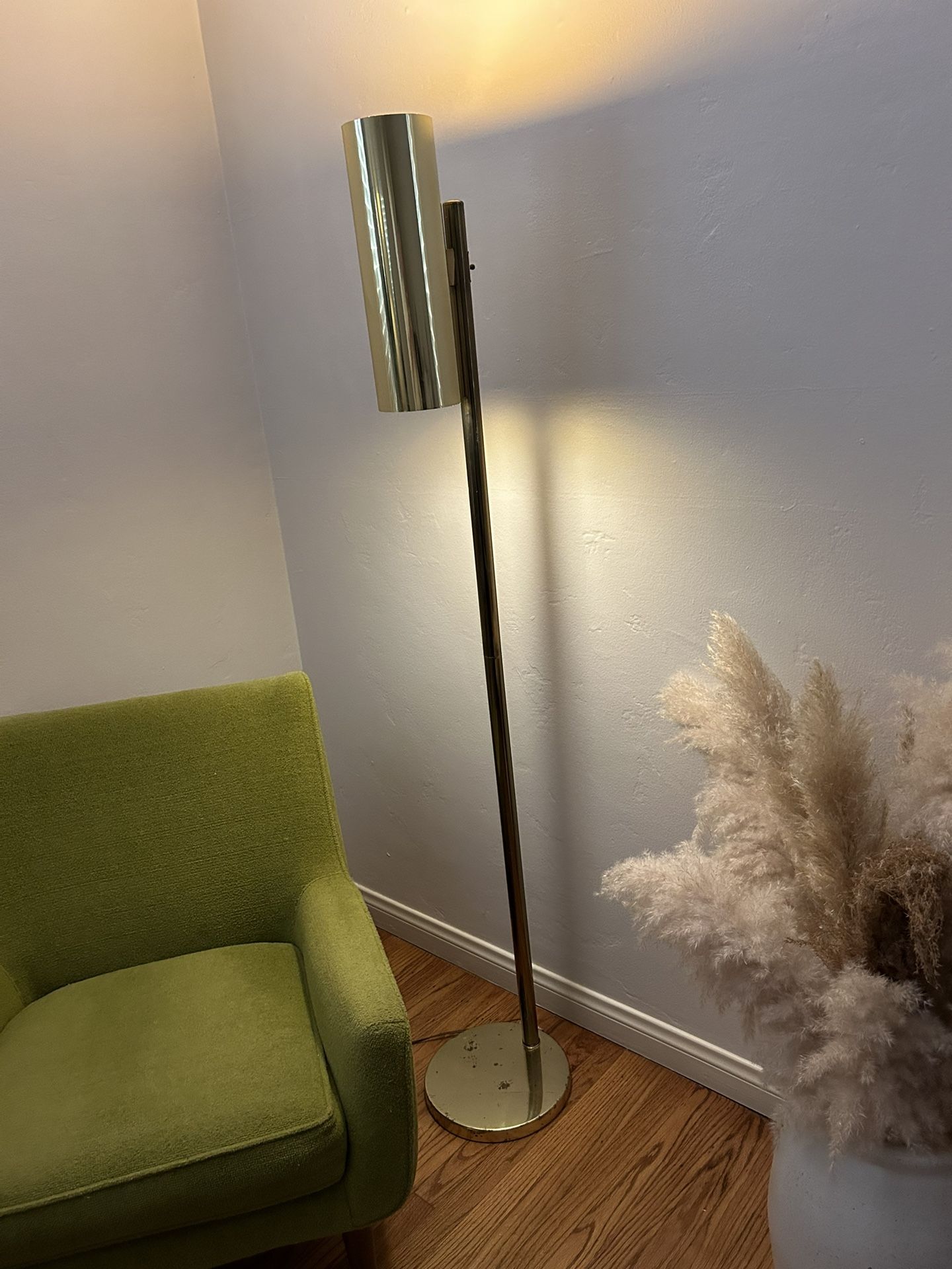 Mid Century Modern koch lowy Original Brass Floor Lamp Tension