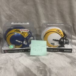 Kyren Williams Signed LA Rams mini helmets