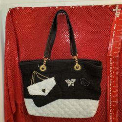 Betsy Johnson "Trendy Shopper" Tote Handbag. New.