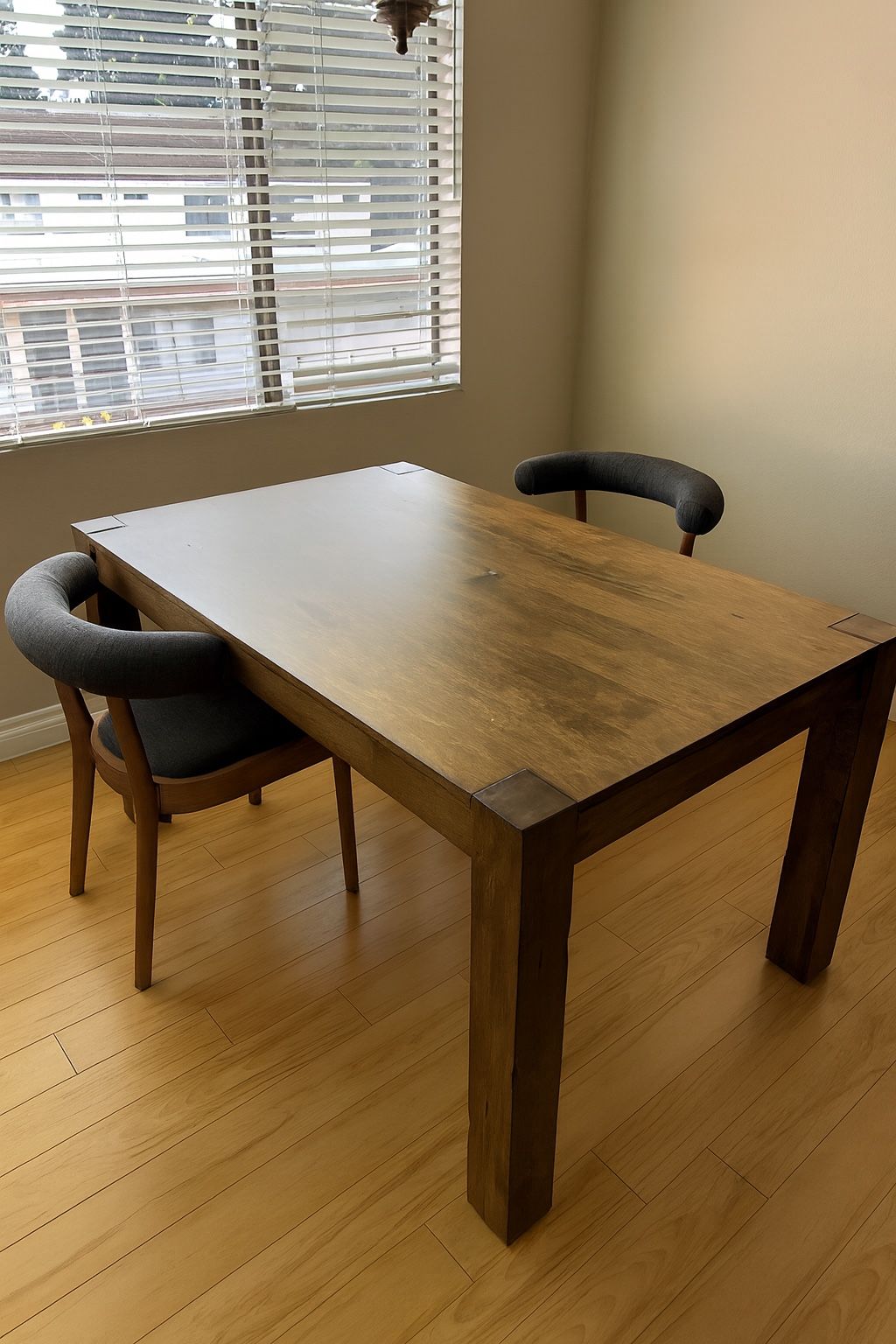 Solid Wood Dining Table And 4 Chairs