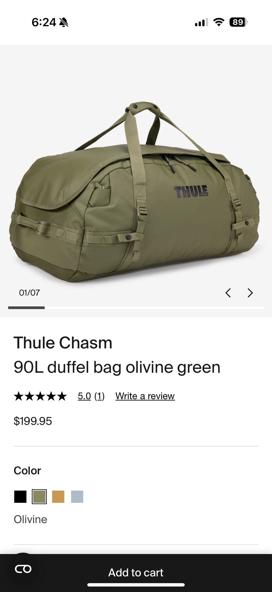 Thule Chasm 90liter Duffel
