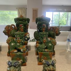 Miniature Green Japanese Dragon Statue