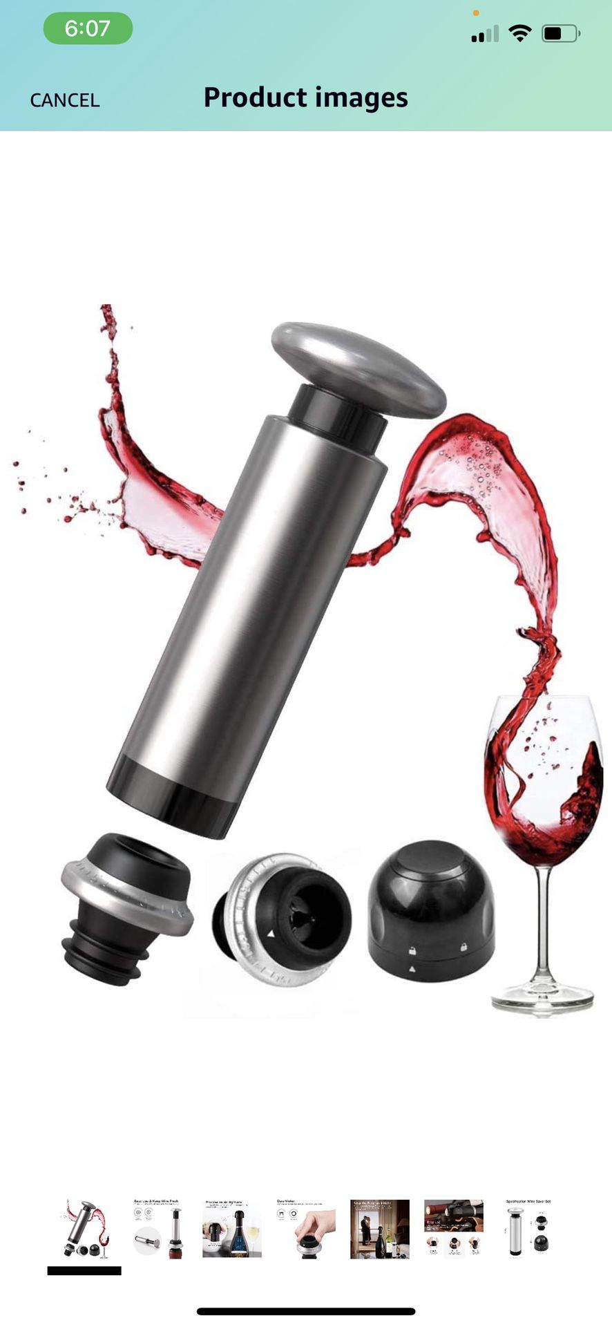 Wine saver vacuum pump with 2 wine bottle stopper