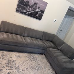 Gray Sectional Couch With Free Delivery To Local Buyers 