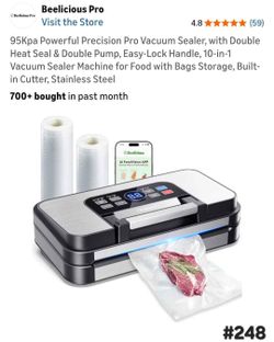 95KPa Powerful Precision Pro Vacuum Sealer Stainless Steel.