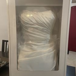 Strapless Wedding Dress, White, Size 8
