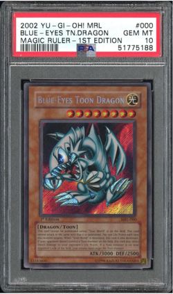 Blue-Eyes Toon Dragon Magic Ruler 1st Ed MRL-000 PSA 10 Secret Rare Holo