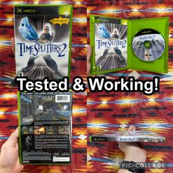TimeSplitters 2 (Microsoft Xbox, 2002) CIB Complete W/ Manual TESTED & WORKING!