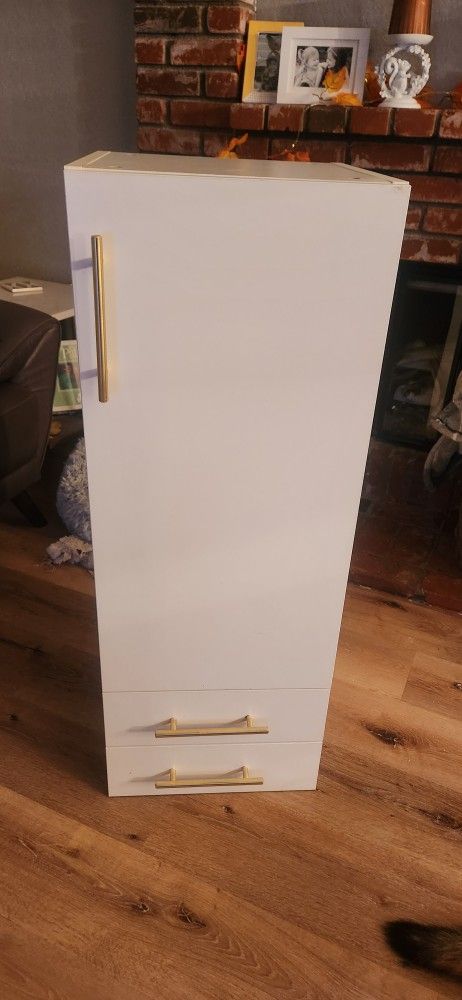 Cabinet With Two Drawers Storage Laundry Room Garage  Salon Station 