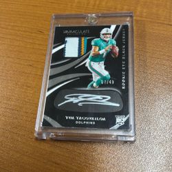 Tua Tagovailoa Rookie Eye Black Jersey Auto