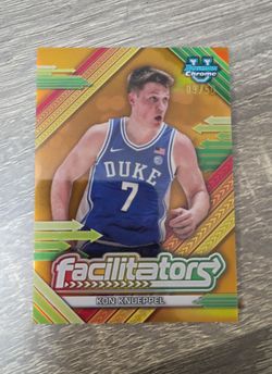 2024 Kon Knueppel Bowman University Chrome Facilitators Gold Refractor/50