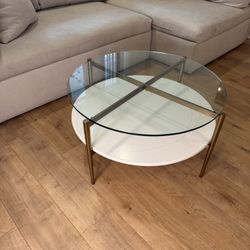 Round Glass Coffee Table – Basically Too Pretty to Be Real 