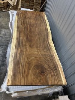 8 ft 4 in Live Edge Saman Slab Table - No. 17